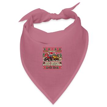 Landwirtschaft - Erst der Stall, dann Bescherung - Bandana Dreieckstuch - Mauve - Vorne