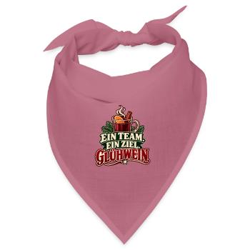 Gruppen Design Glühwein - Weihnachtsmarkt - Bandana Dreieckstuch - Mauve - Vorne