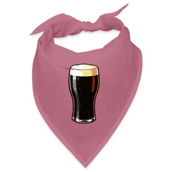 Dunkles Bierglas Motiv - Bandana Dreieckstuch - Mauve - Vorne
