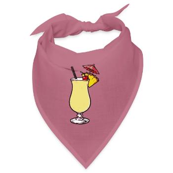 Tropischer Ananas-Cocktail - Bandana Dreieckstuch - Mauve - Vorne
