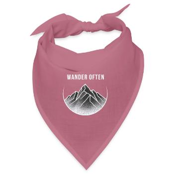 Wander oft Bergabenteuer - Bandana Dreieckstuch - Mauve - Vorne