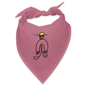 Oha Männchen / Holy Moly Man - Bandana Dreieckstuch - Mauve - Vorne