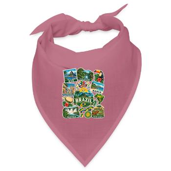 Brasilien Reisesticker - Bandana Dreieckstuch - Mauve - Vorne