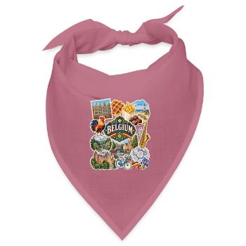 Belgien Reisesticker - Bandana Dreieckstuch - Mauve - Vorne