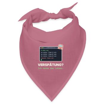Ping Verzögerung: Latenz Meme - Bandana Dreieckstuch - Mauve - Vorne
