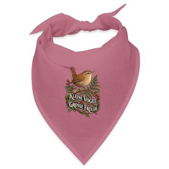 Zaunkönig - Kleine Vögel Große Freude - Bandana Dreieckstuch - Mauve - Vorne