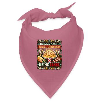 Heilige Nacht. Heilige Carbonara. Keine Sahne. - Bandana Dreieckstuch - Mauve - Vorne