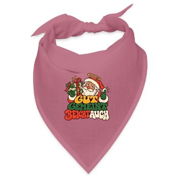 Gut gemeint Weihnachtsmann Geschenk Lustiger Spruc - Bandana Dreieckstuch - Mauve - Vorne