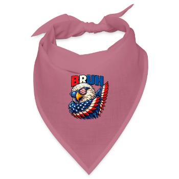 American Flag Bruh Dabbing Eagle Men Boys - Bandana Dreieckstuch - Mauve - Vorne