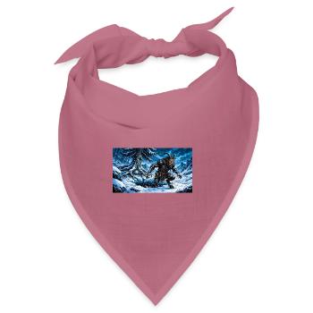 Der heilige Nikolaus stellt sich der Folklore von Krampus ohne Angst - Bandana Dreieckstuch - Mauve - Vorne
