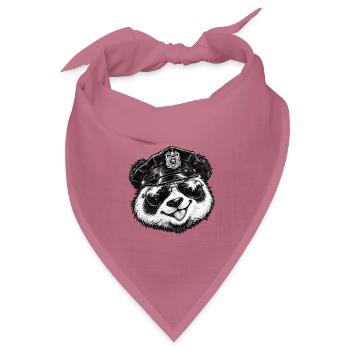 Cool Panda Polizei Sonnenbrille Panda Lover Kunst - Bandana Dreieckstuch - Mauve - Vorne