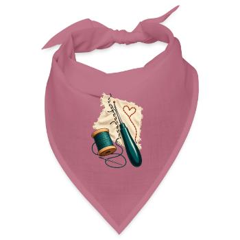 Nahtretter – Nadel, Faden und Geduld - Bandana Dreieckstuch - Mauve - Vorne