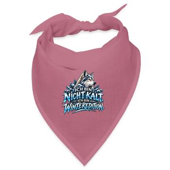 Eiswolf – Ich bin nicht kalt, ich bin Wintereditio - Bandana Dreieckstuch - Mauve - Vorne