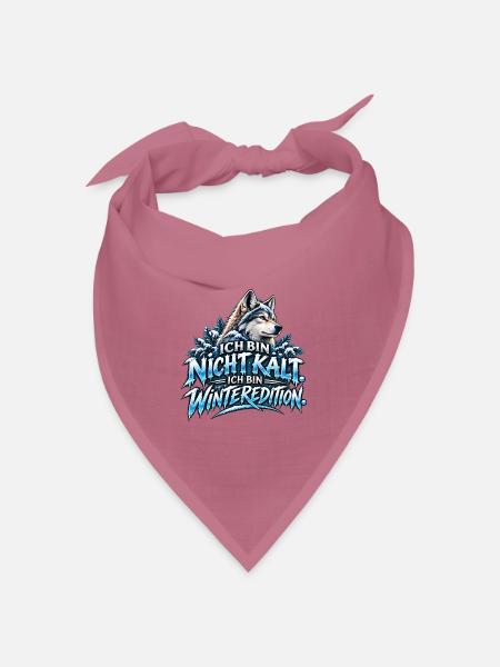 Eiswolf – Ich bin nicht kalt, ich bin Wintereditio - Bandana Dreieckstuch - Mauve