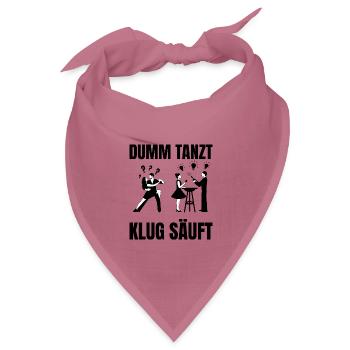 DUMM_TANZT-_KLUG_SAUFT - Bandana Dreieckstuch - Mauve - Vorne