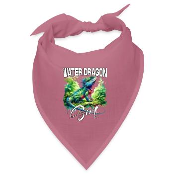 Wasserdrache Girl Lizard Water Dragon - Bandana Dreieckstuch - Mauve - Vorne