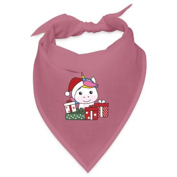 Einhorn Weihnachten Geschenk Winter Tiere Einhorn - Bandana Dreieckstuch - Mauve - Vorne
