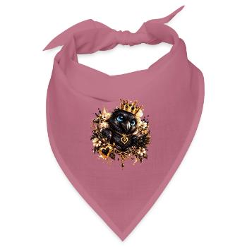 Königskauz mit Goldschmuck - Bandana Dreieckstuch - Mauve - Vorne