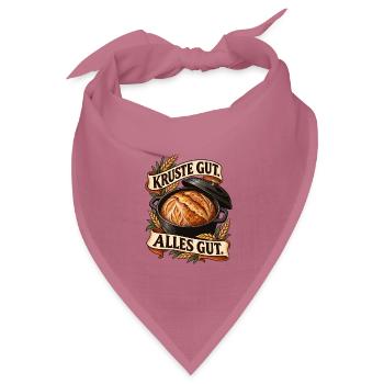 Krustenbrot im Topf – Alles gut - Bandana Dreieckstuch - Mauve - Vorne
