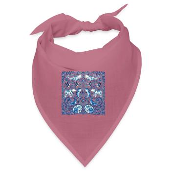Arktische Tiere im Folklore-Stil - Bandana Dreieckstuch - Mauve - Vorne