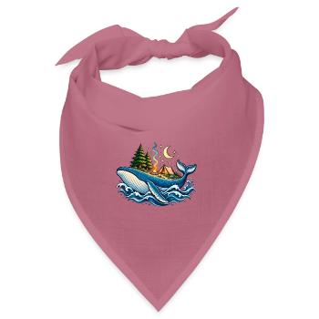 Whale Camp – Magisches Camping auf dem Wal - Bandana Dreieckstuch - Mauve - Vorne