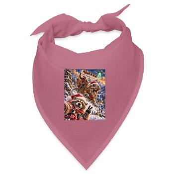 Christmas Raccoon Selfie Bigfoot T Rex Santa UFO - Bandana Dreieckstuch - Mauve - Vorne