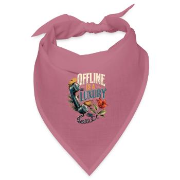 Offline ist ein Luxus - Bandana Dreieckstuch - Mauve - Vorne