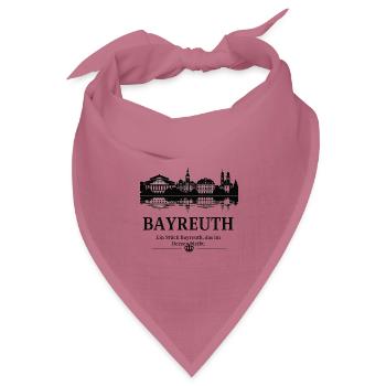 Bayreuth Skyline Silhouette - Bandana Dreieckstuch - Mauve - Vorne