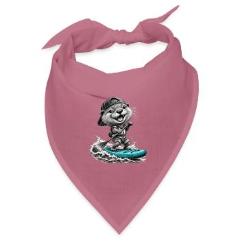 Standup-Otter Surfing - Bandana Dreieckstuch - Mauve - Vorne