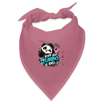 KopfAufTurbo Panda Bro - Bandana Dreieckstuch - Mauve - Vorne