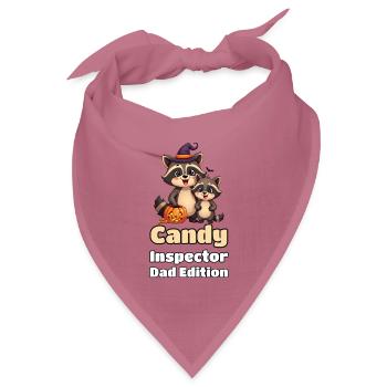 Candy Inspector, Dad Edition – Halloween Waschbär - Bandana Dreieckstuch - Mauve - Vorne