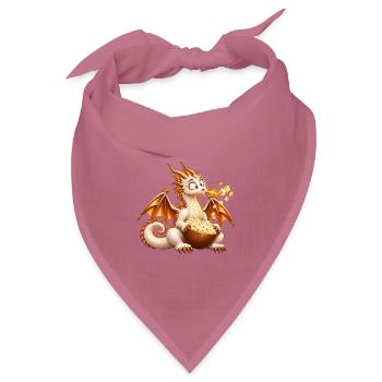 Popcorn-Drache – Feuer frei für den Filmabend - Bandana Dreieckstuch - Mauve - Vorne
