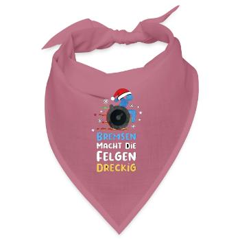 Bremsen Macht Die Felgen Dreckig Rollstuhl Xmas - Bandana Dreieckstuch - Mauve - Vorne