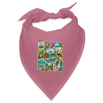 Costa Rica Reisesticker - Bandana Dreieckstuch - Mauve - Vorne