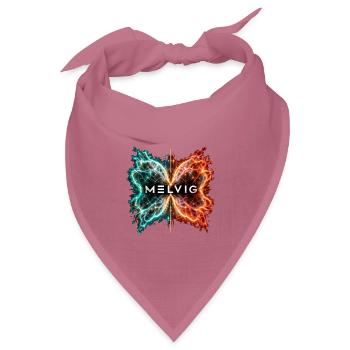 MELVIG Schmetterlingsnebel – Kosmische Flügel - Bandana Dreieckstuch - Mauve - Vorne