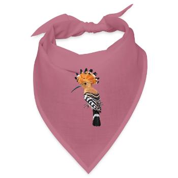 Wiedehopf Farbkrone Muster - Bandana Dreieckstuch - Mauve - Vorne