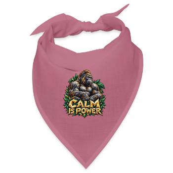 Calm is Power Gorilla Low Poly Stärke Ruhe Shirt - Bandana Dreieckstuch - Mauve - Vorne