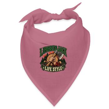 Lebensstil eines Holzfällers - Bandana Dreieckstuch - Mauve - Vorne