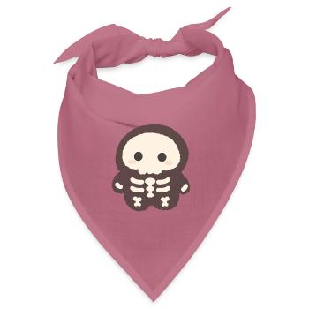 Kawaii-Skelettplüsch-Charme - Bandana Dreieckstuch - Mauve - Vorne