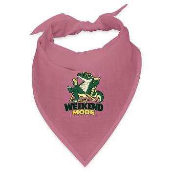 Alligator im Weekend Modus Strandlook - Bandana Dreieckstuch - Mauve - Vorne