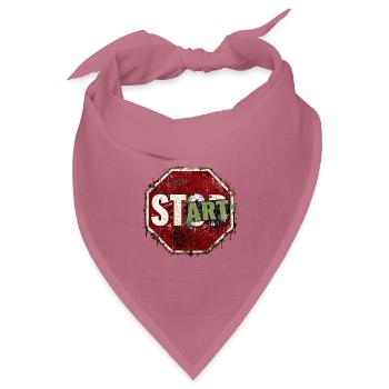START statt STOP – Motivation Graffiti Streetwear - Bandana Dreieckstuch - Mauve - Vorne