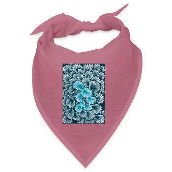 Meeresblüten Muster in Blau - Bandana Dreieckstuch - Mauve - Vorne