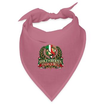 Stolz im Herzen. Italia im Blut. - Bandana Dreieckstuch - Mauve - Vorne