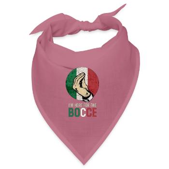 Italienischer Boccia: stilisierter Gruß - Bandana Dreieckstuch - Mauve - Vorne