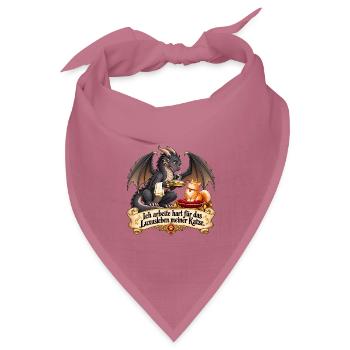 Ich arbeite hart für das Luxusleben meiner Katze - Bandana Dreieckstuch - Mauve - Vorne