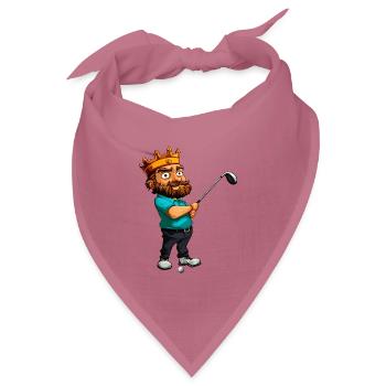 Könige Golf / Golfer King - Bandana Dreieckstuch - Mauve - Vorne
