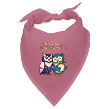 Nachteule Morgenopfer Lustige Eule - Bandana Dreieckstuch - Mauve - Vorne