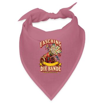 Fasching Die Bande Gruppenkostüm - Bandana Dreieckstuch - Mauve - Vorne