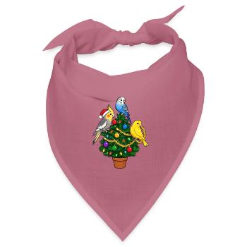 Nymphensittich, Wellensittich, Kanarienvogel, - Bandana Dreieckstuch - Mauve - Vorne