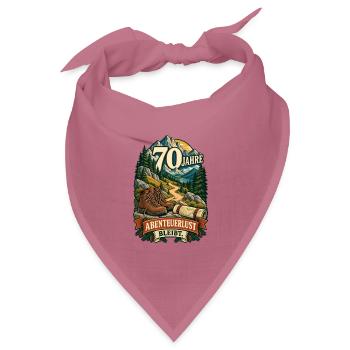 70 Jahre Abenteuerlust bleibt - Bandana Dreieckstuch - Mauve - Vorne